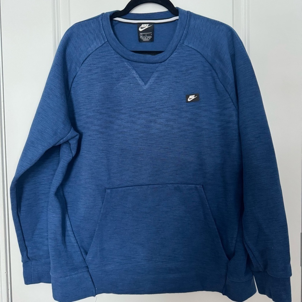 Nike Men's Blue Pocket Front Large Sweatshirt